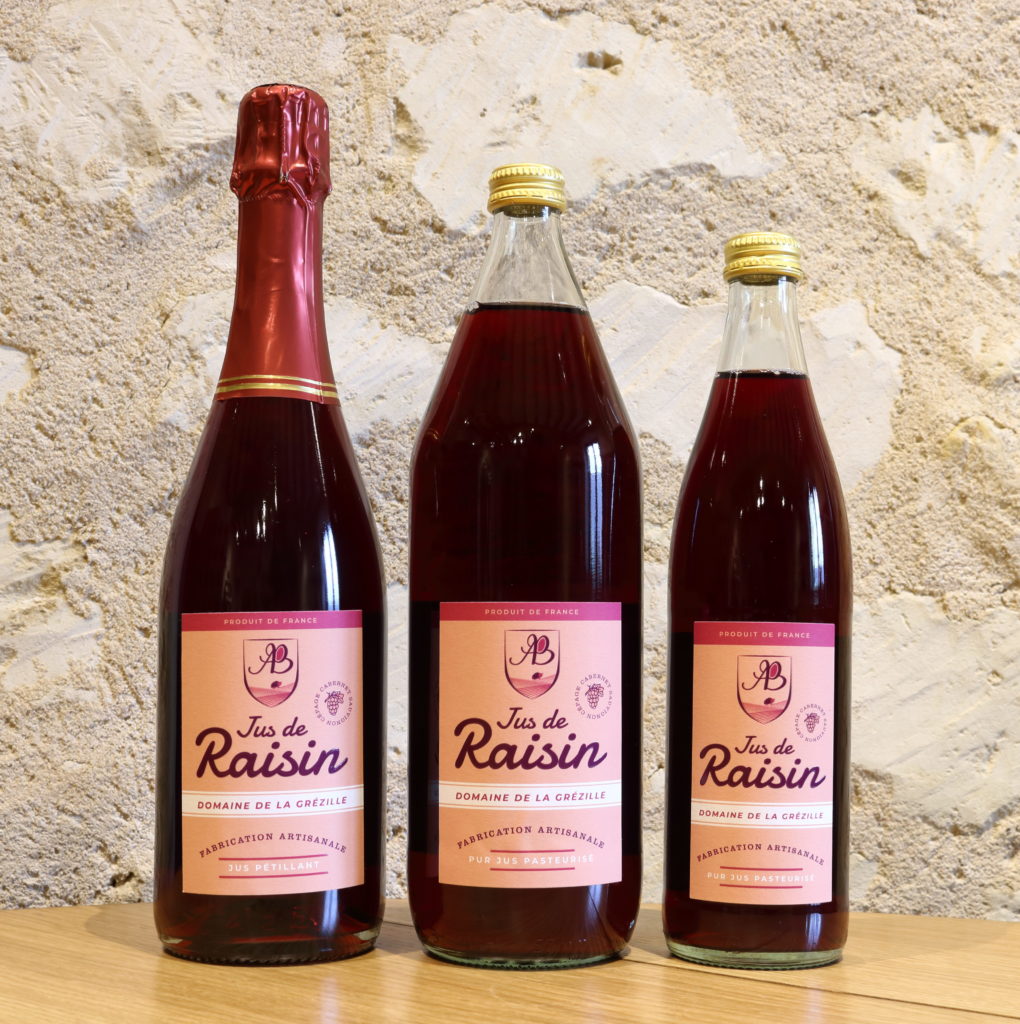 Nos jus de raisins Domaine de la Grézille